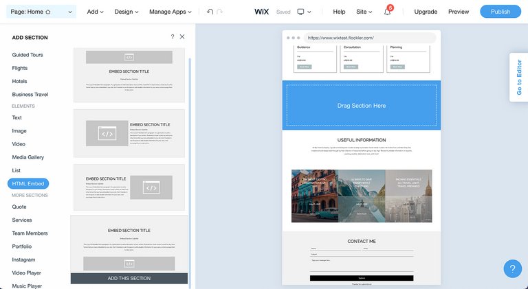 Selecting an HTML element for Wix website