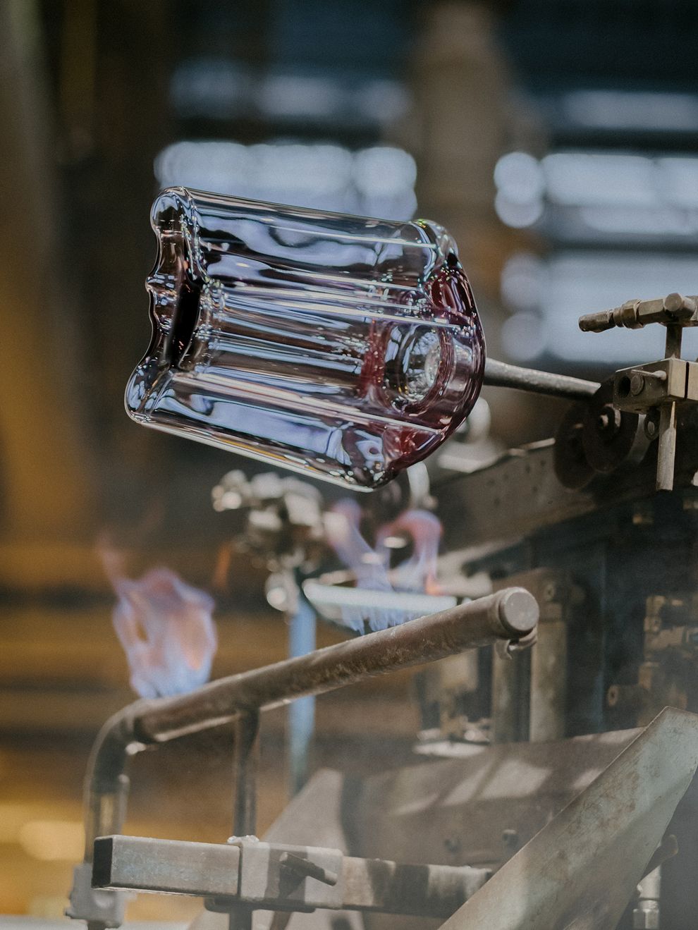 Recycled glass Aalto vase at the Iittala glass factory