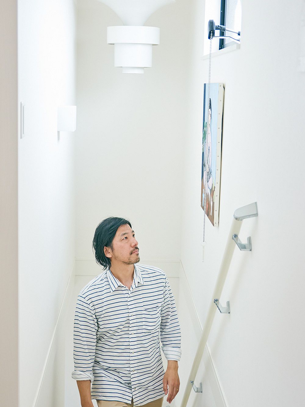 Takeshi on the stairs